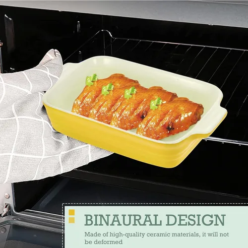 Miniatura 5 de Cabilock Cuenco de cerámica para hornear de gres para hornear manijas Au Gratin Dish para panes de queso