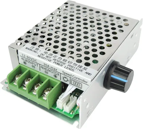 Regulador de velocidad del motor de 12V-80V 30A DC PWM Regulador de velocidad variable Interruptor de gobernador CCM6DS-D con perilla de control de