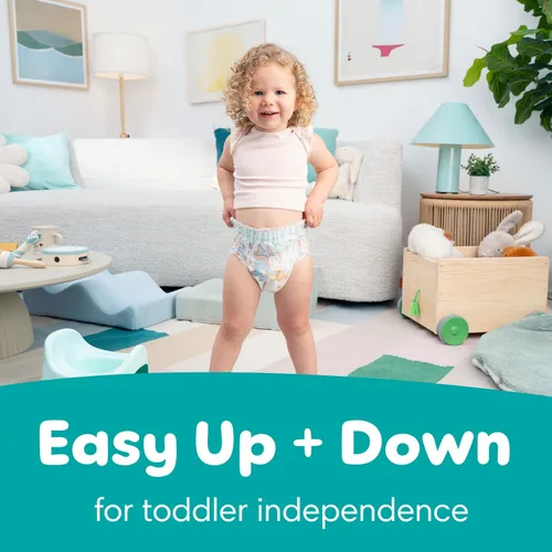 Miniatura 8 de Easy Ups - Pantalones de entrenamiento para niñas y niños, talla 4 (2T3T), 25 unidades, ropa interior de entrenamiento absorbente Bluey, hasta un