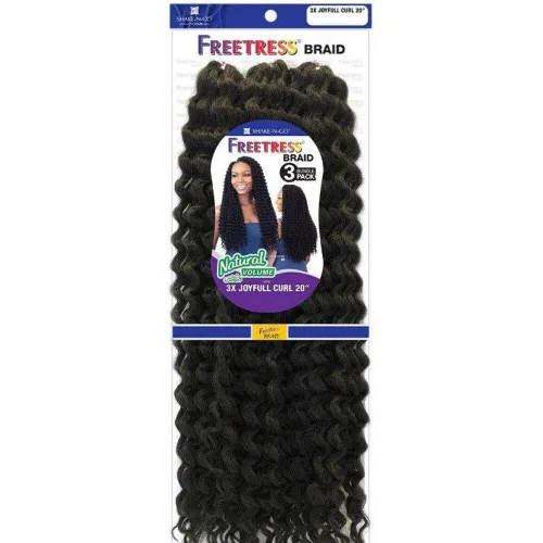 Miniatura 7 de Trenza de ganchillo Freetress - 3 rizos JOYFULL de 20 pulgadas (1 negro azabache)