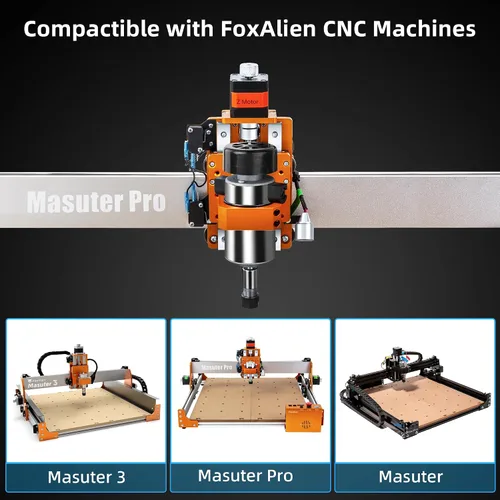 Miniatura 2 de FoxAlien Kit de actualización CNC 300 W DC husillo fresado motor para Masuter 4040, Masuter Pro, Masuter 3, 3018-SE V2 CNC Router máquina de grabado