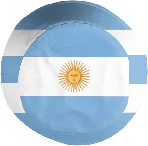Miniatura 4 de Divertidos sombreros de pescador de bandera argentina con bandera argentina plegable, gorra de sol de pesca, sombreros de pescador de verano