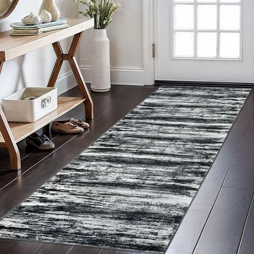 Miniatura 146 de KOZYFLY – Alfombra de pasillo moderna y lavable de diseño abstracto verde, 2 x 5 pies, antideslizante, suave y de pelo corto, ideal para cocina