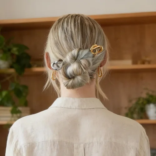 Miniatura 4 de 2 horquillas francesas para mujer, elegantes tenedores para recoger, moño, moño y torsión, accesorios para el cabello, regalos ideales para mujeres