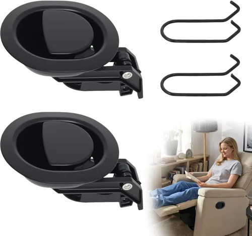 Miniatura 9 de Podoy Piezas de repuesto universales de metal para el tirador reclinable, liberación de cable reclinable compatible con Lazy Boy Ashley y la mayoría