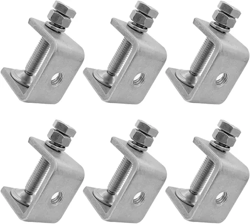 Mini abrazaderas C de acero inoxidable de 0.000-0.984 in para montaje, 6 piezas de alta resistencia para carpintería en U, herramientas de