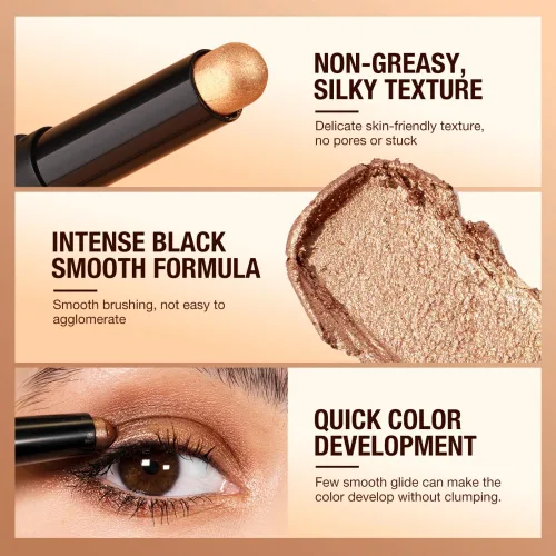Miniatura 6 de Juego de sombra de ojos en barra de 8 colores, lápiz de sombra de ojos en crema mate brillante, lápiz iluminador de ojos, impermeable, de larga 11#
