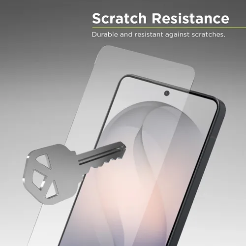 Miniatura 3 de PureGear Protector de pantalla de vidrio templado HD de máxima claridad para Samsung Galaxy S26+ (2026), compatible con sensor de huellas