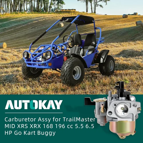 Miniatura 4 de AUTOKAY 13624001 Carburador Carb Assy para TrailMaster MID XRS XRX 168cc 196cc 5.5 6.5 HP MOTORS Go Kart Buggy LCT CMXX 136CC Motor de gasolina