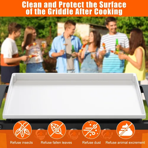 Miniatura 2 de Funda de parrilla de silicona para Blackstone - 28 pulgadas de cobertura verdadera y completa, resistente, apta para alimentos, protectora