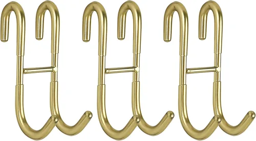 Miniatura 7 de Simtive Ganchos para puerta de ducha (paquete de 2), ganchos para toallas para puerta de vidrio sin marco, ganchos para escobilla de ducha