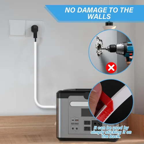 Miniatura 2 de Ocultador de cable de 39 pulgadas para TV montado en la pared, ocultador de cable de silicona autoadhesivo para cables en la pared, gestión