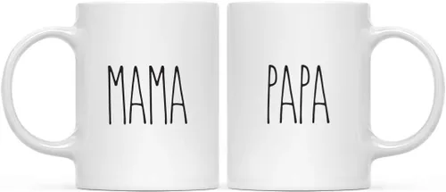 Miniatura 21 de Andaz Press Simple Farmhouse - Decoración rústica de otoño para cocina, 11 onzas, taza de té de café de cerámica, regalo para parejas, bestia