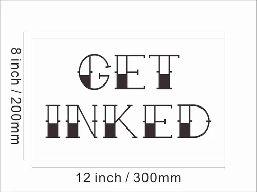 Miniatura 3 de 100020 Get Inked Tattoo Piercing Shop Display LED Light Neon Sign (12 x 8 pulgadas, morado)