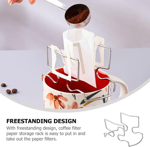 Miniatura 6 de Kichvoe Soporte de filtro de calcetín de café Soporte de filtro de goteo Soporte de filtro de café de goteo de mano