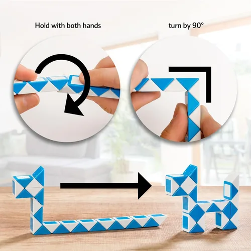 Miniatura 3 de CUBIDI® Cubo mágico de serpiente Juguete antiestrés de serpiente para niños Juguetes de viaje para niños de 4 a 8 años Gran regalo para niños