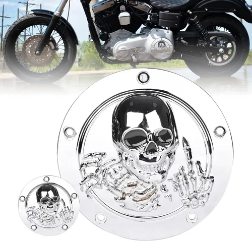 Miniatura 11 de Goldfire Tapa de distribuidor de 5 agujeros Derby y cubiertas de puntos para Harley 1999-2014 Big Twin Cam Touring Road King Electra Glide FLHR FLHX
