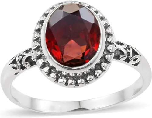 Miniatura 37 de Anillo de plata de ley 925 para mujer, anillo único de gema ovalada hecho a mano
