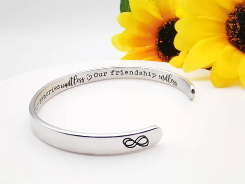 Miniatura 110 de Pulseras inspiradoras para mujer, joyería de acero inoxidable, con refranes, pulsera motivacional con mensaje oculto, pulseras grabadas para mejor