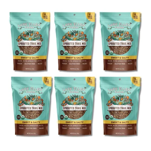 Miniatura 10 de Lark Ellen Farm Mezcla de frutos secos y semillas dulces y salados, bolsas de mezcla de frutos secos sin gluten, aperitivos saludables sin granos