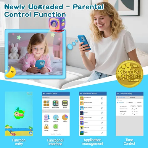 Miniatura 4 de Teléfonos de juguete PAMOX para niños con cámara dual, teléfonos de juguetes educativos, regalos para niños de 3 a 12 años con más de 200