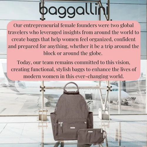Miniatura 19 de Baggallini Mochila todo el día para mujer con pulsera de teléfono RFID, Negro, talla única