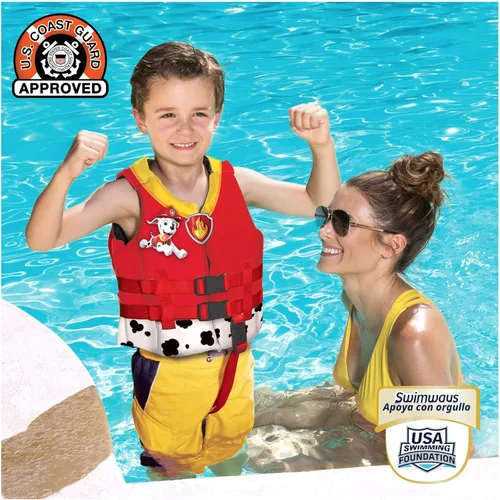 Miniatura 5 de SwimWays Nickelodeon Patrulla Canina Chaqueta de vida para aprender a nadar aprobada por la USCG para niños, Skye