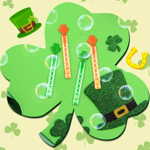 Miniatura 4 de Burbujas Mini del Día de San Patricio, Obsequios de Fiesta, Juguetes para Niños, Paquete de 20, Premios de Golosinas Sin Dulces de San Patricio
