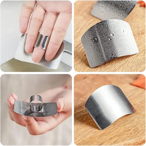 Miniatura 5 de Protector de dedos de acero inoxidable, nuevo protector de dedos 2023 para cortar alimentos, herramienta de corte premium protector de dedos, 6