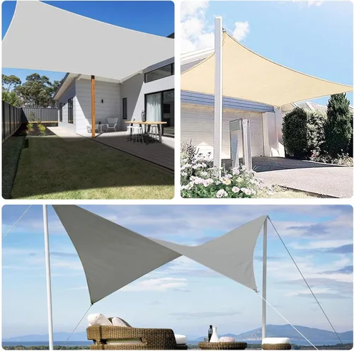Miniatura 7 de RICHIE Toldo rectangular mejorado de 12 x 16 pies, resistente al agua y bloquea los rayos UV, para patio al aire libre, césped, playa, jardín, Beige