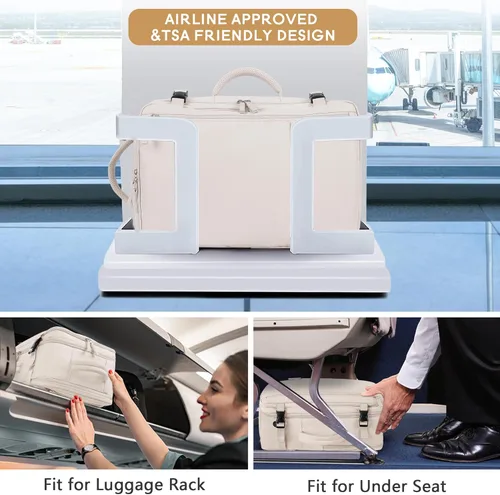 Miniatura 5 de Mochila de viaje Beraliy aprobada por aerolíneas para hombres y mujeres, Beige, Grande, Mochilas de viaje Negro