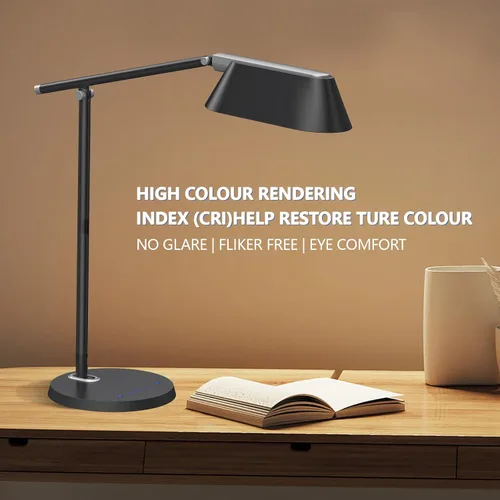 Miniatura 6 de Lámpara de escritorio para oficina y hogar, luz de escritorio con atenuación continua, fuente de luz más grande, lámpara de escritorio USB de 8 W