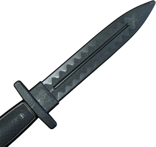 Miniatura 3 de E-BOGU Cuchillo táctico de entrenamiento de polipropileno negro (12")