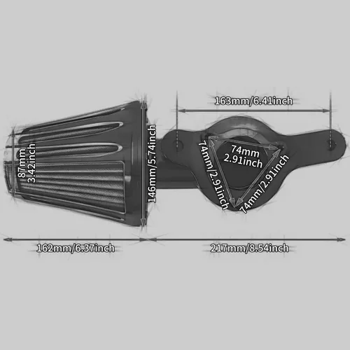 Miniatura 6 de Filtro Limpiador de Aire para Motocicleta CNC Kit de 90° Cara Adelante Compatible con Harley Softail Touring Trike Sportster XL Dyna