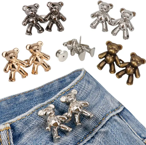 Miniatura 14 de TOOVREN Apretador de cintura para pantalones, botones de mezclilla desmontables para jeans sueltos, alfileres de botones sin costura y sin B-Daisy