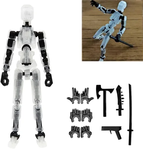 Miniatura 10 de Figura de Acción Dumwick Titan13, Figura de Robot Afortunado 13, Figuras de Acción Movibles con Múltiples Articulaciones Impresas en 3D, Figura