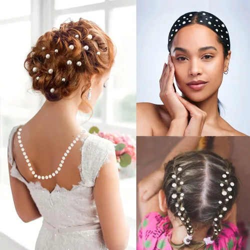 Miniatura 5 de 2744 piezas de perlas para el cabello, calcomanías de perlas autoadhesivas, calcomanías de perlas para manualidades, perlas para pegar, gemas