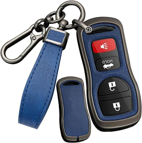 Miniatura 7 de SANRILY Funda de piel sintética para llavero de 3/4 botones para Nissan Sentra Xtrail Pathfinder Quest Altima Armada Frontier para Infiniti FX35