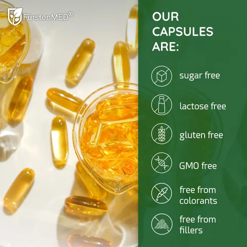 Miniatura 4 de FürstenMED Aceite de algas Vegano Omega 3 – Apoyo a la salud del corazón, cerebro y articulaciones – 2000 mg de aceite de algas de los cuales 700 mg