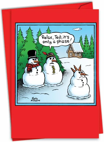 Miniatura 10 de NobleWorks - Divertida tarjeta de felicitación de Navidad con sobre (4.63 x 6.75 pulgadas) - Broma de humor navideña - Casa sin chimenea 5892
