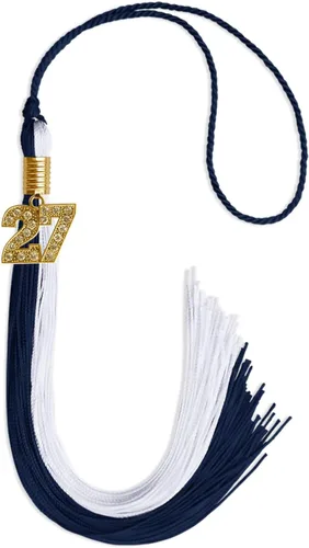 Miniatura 87 de Endea Graduation Borla de doble color con dije dorado (negro/oro brillante, 2022)