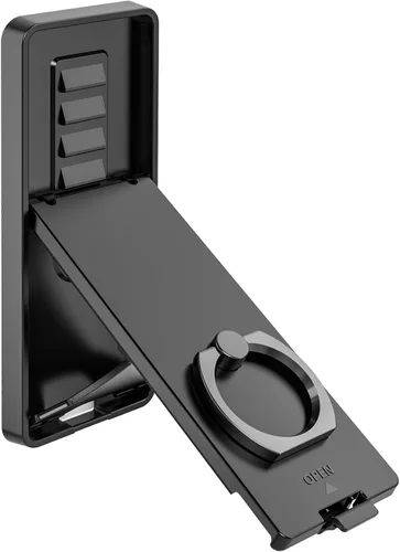 Miniatura 9 de Soporte ligero para anillo de tableta con agarre giratorio de 360°, soporte plegable delgado para tableta, soporte de un solo dedo anticaída