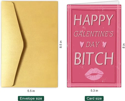 Miniatura 2 de Chenive Divertida tarjeta del día de los Galentinos para ella, tarjeta de feliz día de Galentine para mejor amiga, regalo del día de los Galentinos