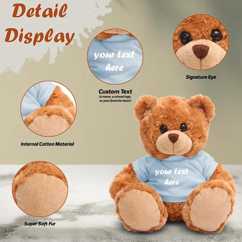Miniatura 3 de Plushland Oso de peluche de 11 pulgadas, regalo personalizado de animal de peluche, gran regalo para el día de la madre, San Valentín, graduación
