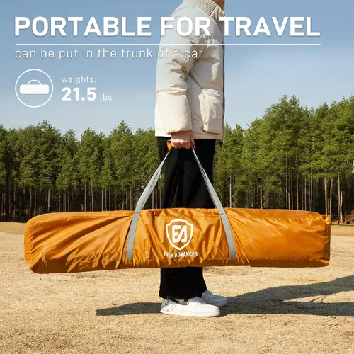 Miniatura 4 de EVER ADVANCED Tienda de campaña emergente para patio trasero, 11.5 x 9.8 pies, Tienda de campaña instantánea con pantalla y mosquitero, naranja