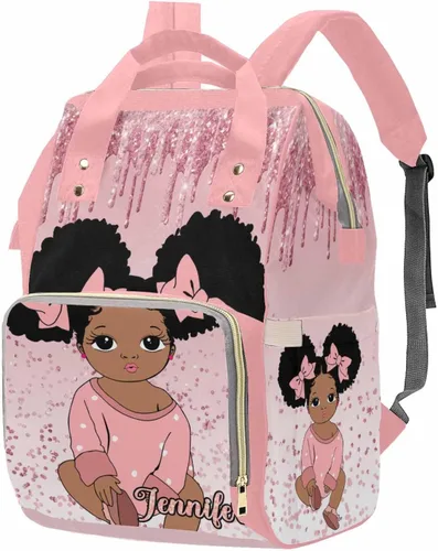 Miniatura 20 de M YESCUSTOM Bolsa de pañales personalizada con nombre para mamá, mujer, esposa, mochila personalizada, 0625-12, Mochilas Daypack