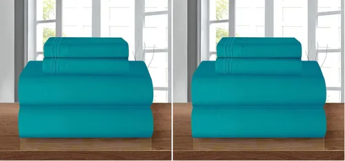 Miniatura 59 de Elegant Comfort - Juego de sábanas de 4 piezas de microfibra, 1500 hilos, sin arrugas, sábana bajera elástica, esquinas tipo bolsillos profundos