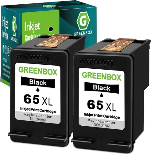 GREENBOX Reemplazo 65XL remanufacturado de alto rendimiento para HP 65 Cartucho de tinta negro, para HP Envy 5055 5052 5058 DeskJet 3755 2655 3720