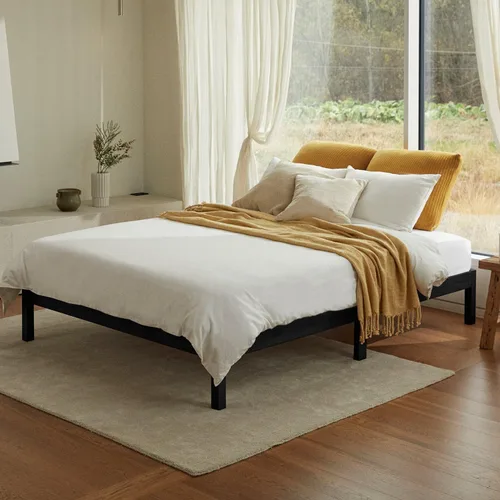 Miniatura 15 de LIFEMENT Marco de Cama de Plataforma de Madera Clásica con Cabecero, Esencial, Sin Ruido, Almacenamiento Bajo la Cama, No Necesita Somier, Fácil