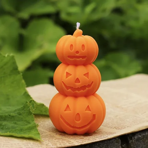 Miniatura 7 de Molde de vela de calabaza, molde de silicona de calabaza de terror 3D, molde de silicona reutilizable para velas de bricolaje, jabón hecho a mano